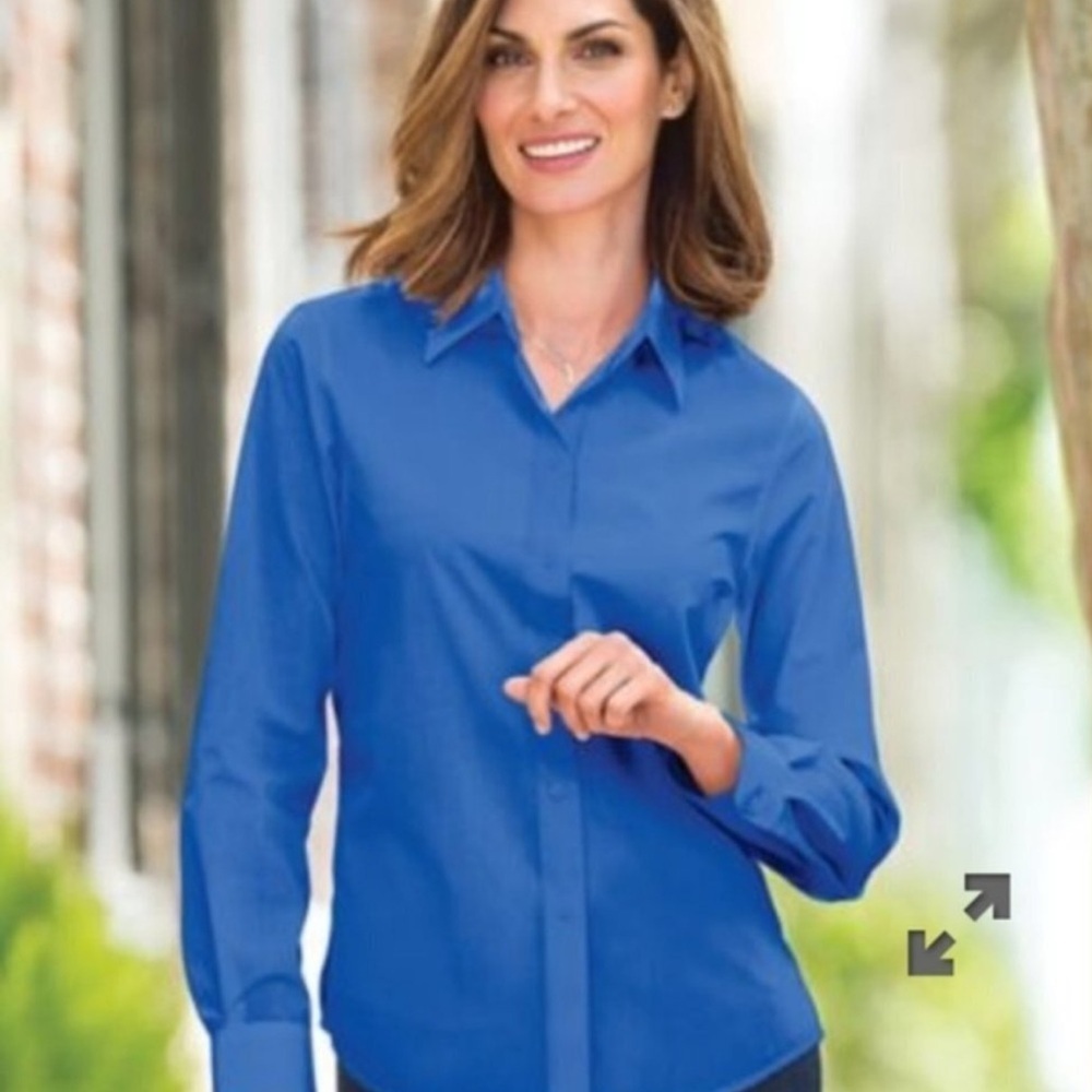 FOXCROFT Wrinkle Free Classic Fit Business Office Career Wear Buttondown Shirt